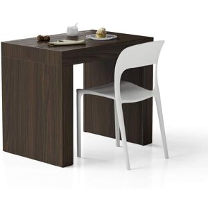 Mobili Fiver Mesa de comedor Evolution 90x60, nogal americano con dos patas