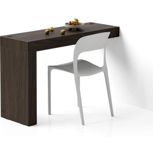 Mobili Fiver Mesa de comedor Evolution 120x40, nogal americano con una pata y cargador inalámbrico