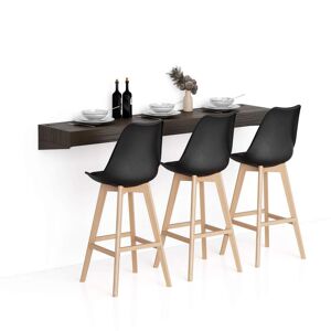 Mobili Fiver Barra de Bar Evolution 180x40, nogal americano con cargador inalámbrico