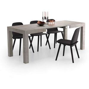 Mobili Fiver Mesa de cocina extensible First, 120(200)x80 cm, color Cemento gris