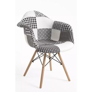 RegalosMiguel Silla Dau Patchwork - Blanco y Negro