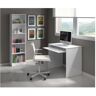 FOREX Mesa de escritorio ordenador con bandeja extraible para dormitorio juvenil color blanco 79x90x54 cm