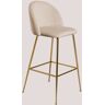 Taburete Alto en Terciopelo Kana Design SKLUM ↑75 cm Dorado Marrón Trigo - ↑75 cm Dorado Marrón Trigo ↑75 cm