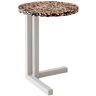 MODO Barcelona Mini mesa auxiliar aluminio gris y terrazzo negro