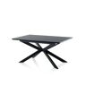 AQA DESIGN Mesa extensible en metal y mdf negro