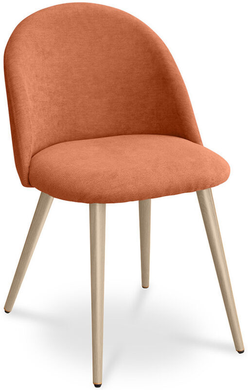 PRIVATEFLOOR Silla de comedor Evelyne Premium Naranja