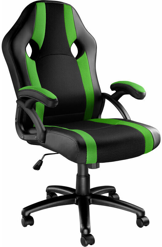 Tectake - Silla de oficina Goodman - negro/verde negro/verde