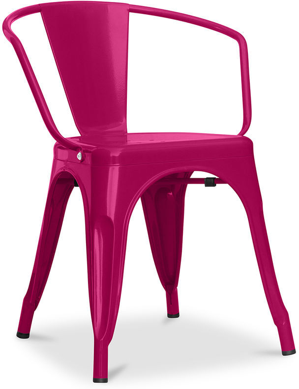 PRIVATEFLOOR Silla Tolix A56 Pauchard Style Nueva edición - Metal Fucsia