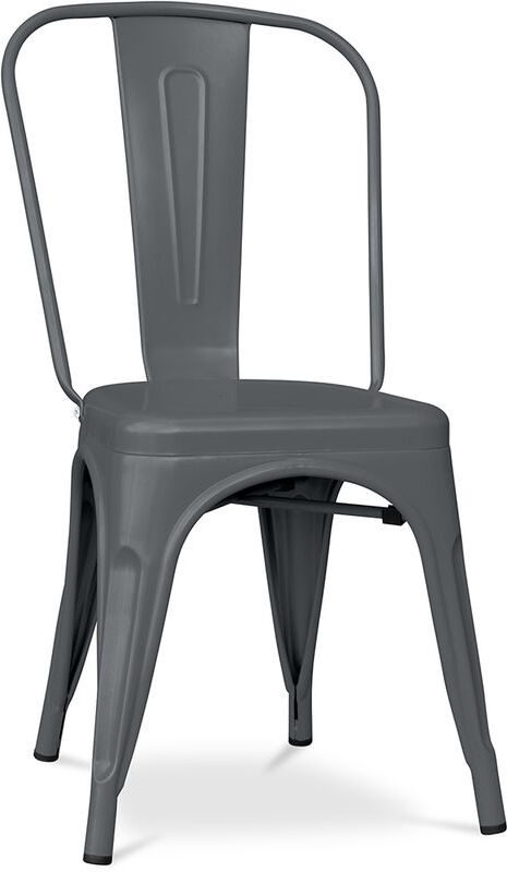 PRIVATEFLOOR Silla Tolix Pauchard Style - Nueva edición - Metal Mate Gris oscuro