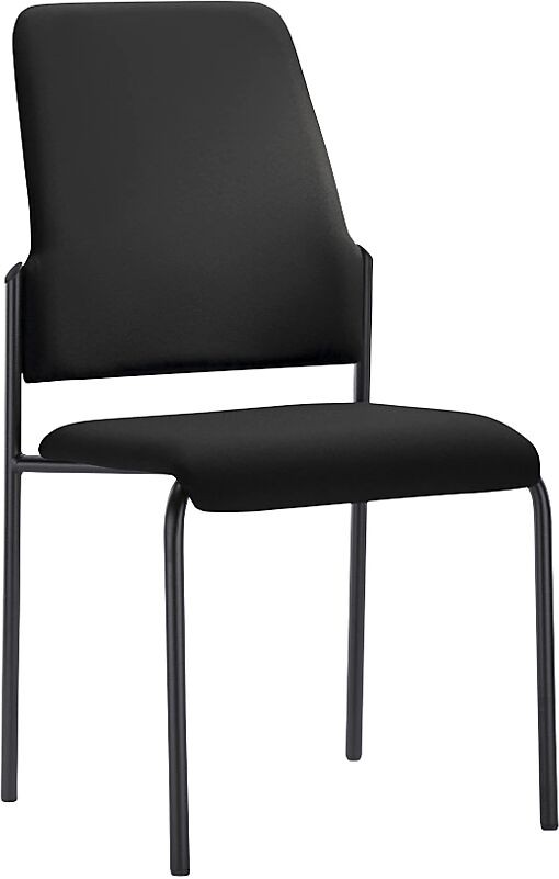 interstuhl Silla para visitas GOAL, armazón de 4 patas, UE 2 unid., armazón negro, negro grafito