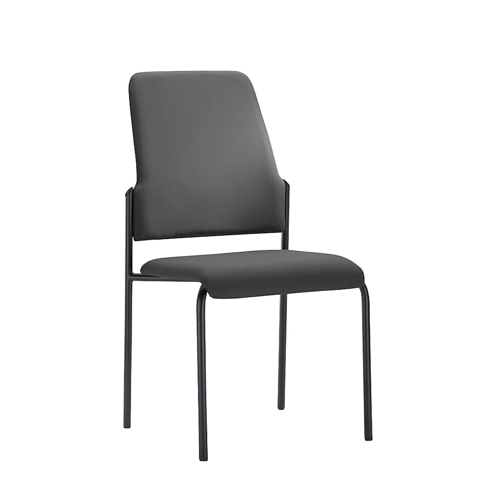 interstuhl Silla para visitas GOAL, armazón de 4 patas, UE 2 unid., armazón negro, gris hierro