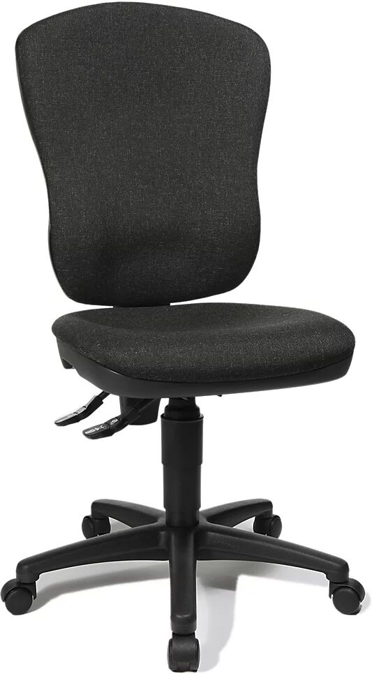 Topstar Silla giratoria estándar, sin brazos, con apoyo lumbar, altura del respaldo 570 mm, tapizado antracita, a partir de 3 unid.