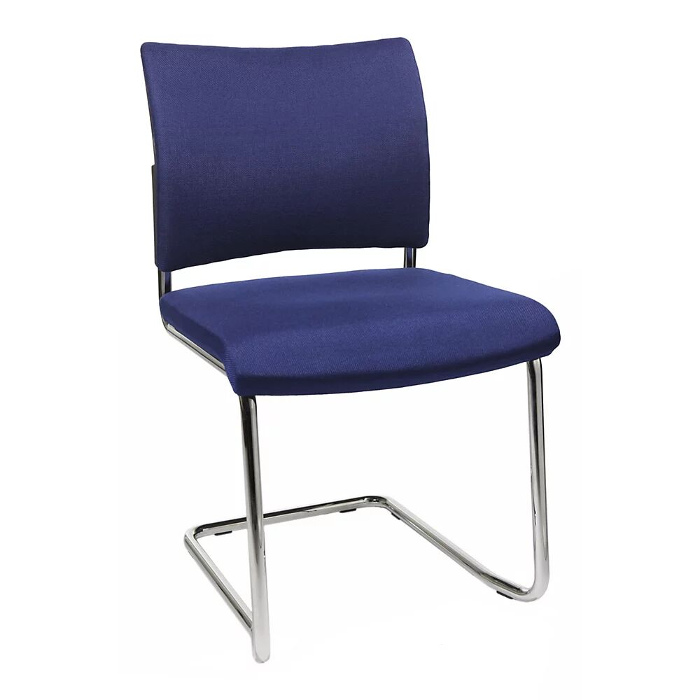 Topstar Silla para visitas, apilable, silla oscilante, respaldo acolchado, UE 2 unid., azul