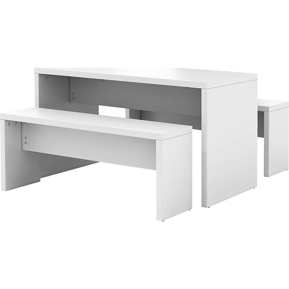 kaiserkraft Mesa de bar, H x A x P 728 x 1300 x 680 mm, blanco