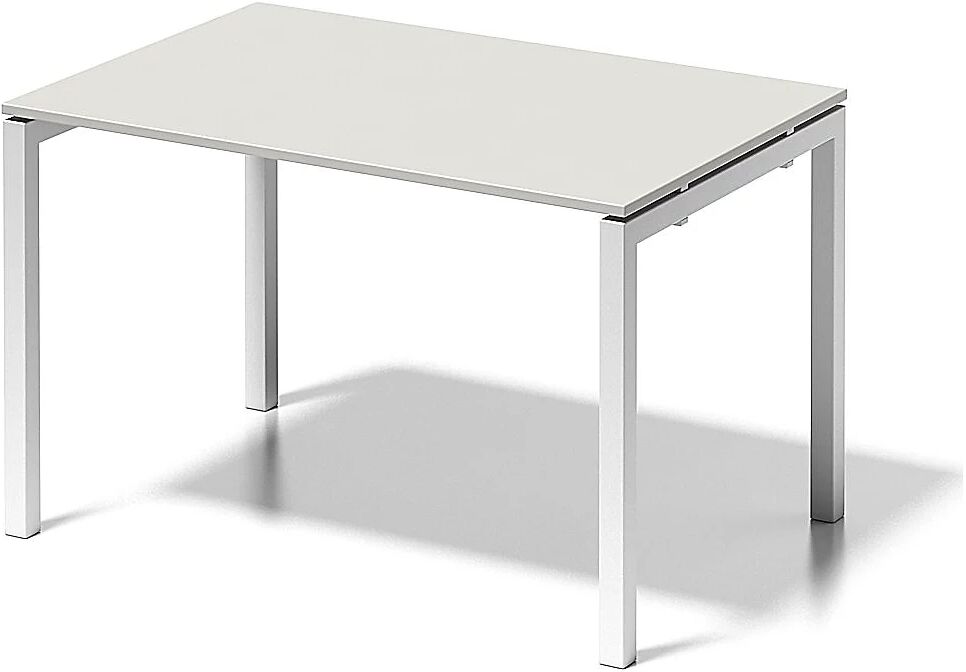 BISLEY Escritorio CITO, armazón en U, H x A x P 740 x 1200 x 800 mm, armazón blanco, tablero blanco grisáceo