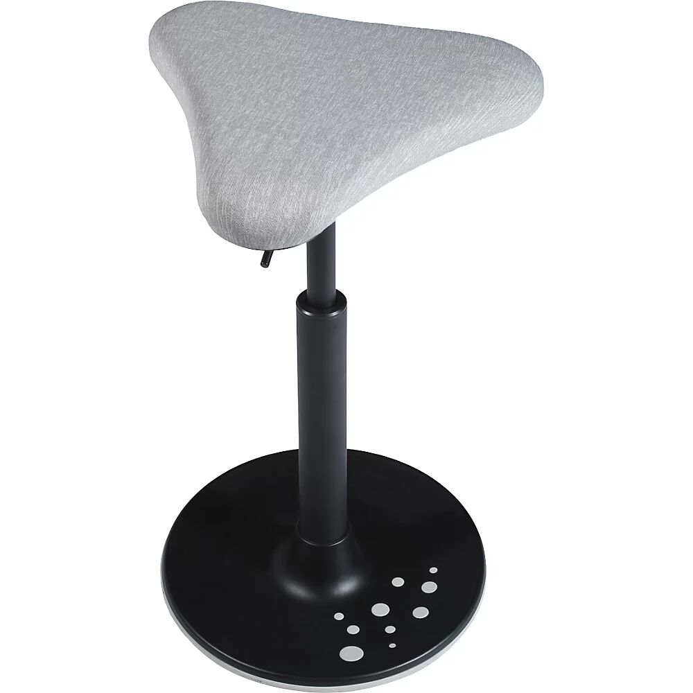 Topstar Taburete SITNESS H, modelo H1, con asiento triangular, tapizado gris estampado, suela gris