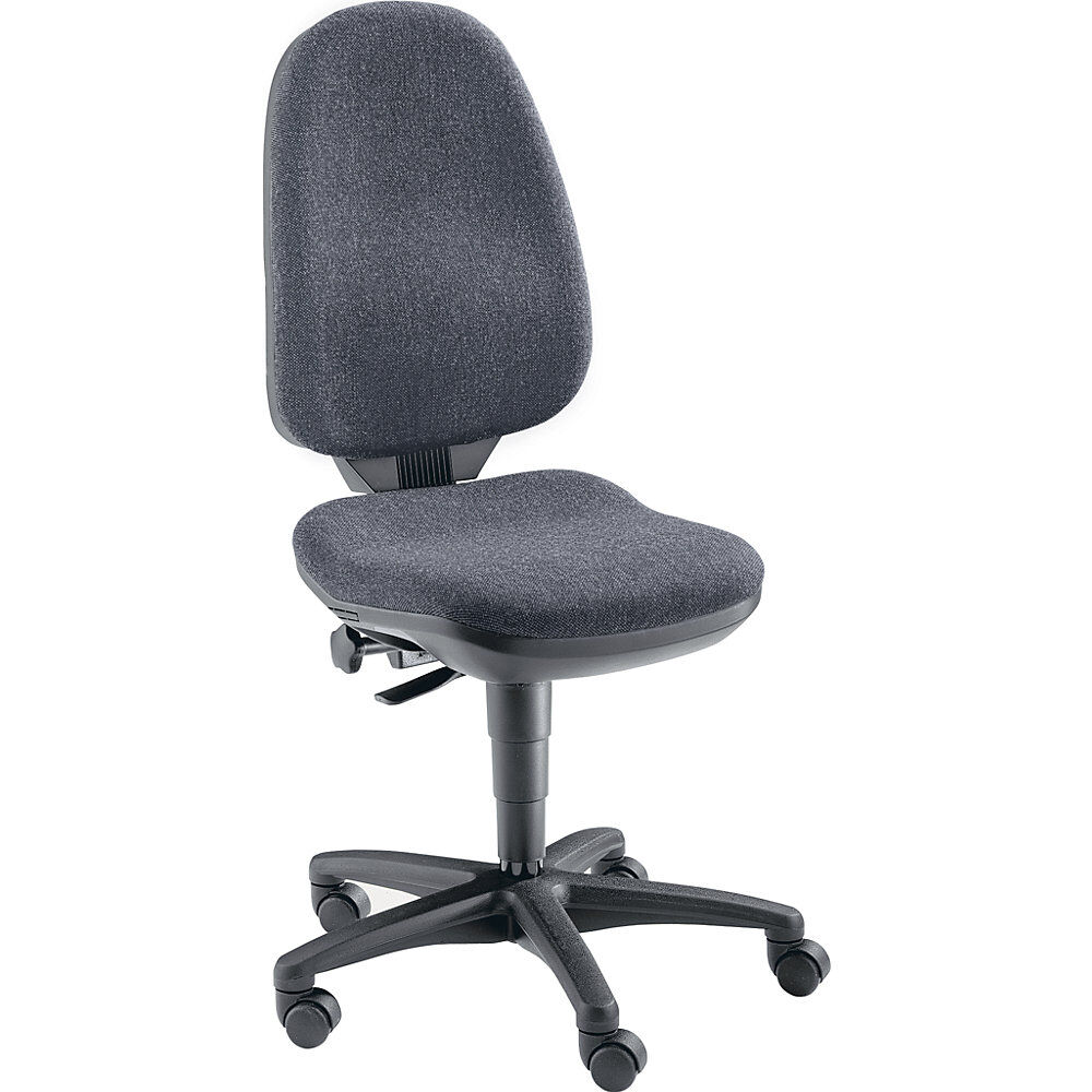 Topstar Silla giratoria ergonómica, sin brazos, tapizado antracita