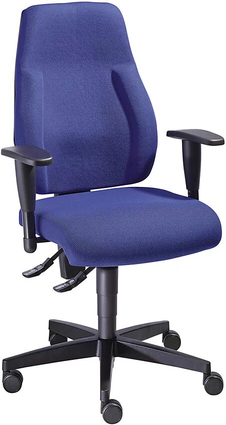 Topstar Silla giratoria ergonómica LADY SITNESS, mecanismo de contacto permanente, altura del respaldo 580 mm, azul