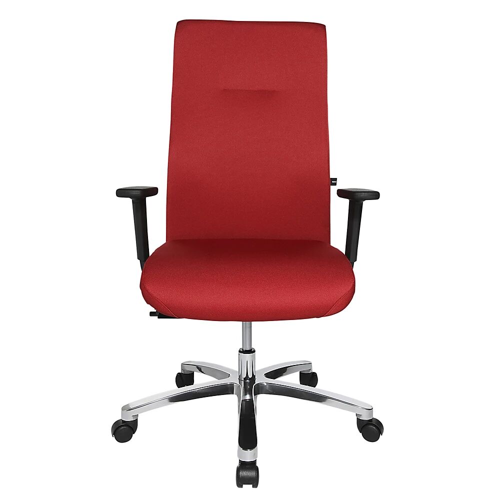 Topstar Silla giratoria ergonómica BIGSTAR20, mecanismo sincrónico por puntos, carga máx. 150 kg, roja