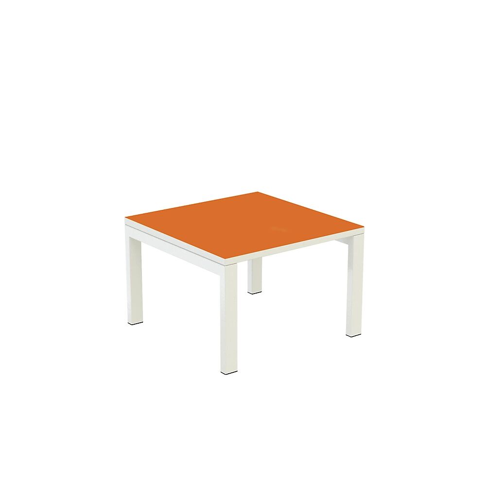 Paperflow Mesa auxiliar easyDesk®, H x A x P 400 x 600 x 600 mm, naranja