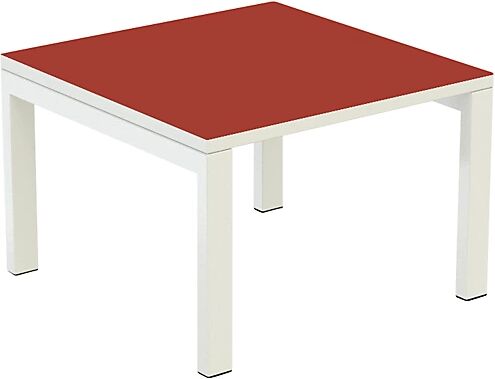 Paperflow Mesa auxiliar easyDesk®, H x A x P 400 x 600 x 600 mm, rojo