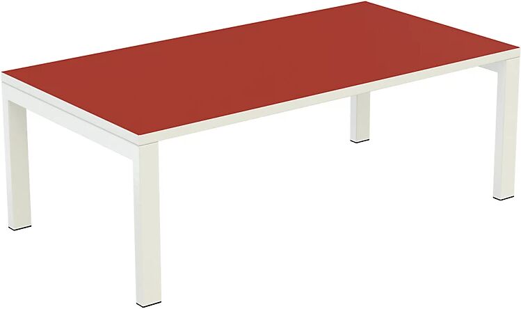 Paperflow Mesa auxiliar easyDesk®, H x A x P 400 x 1140 x 600 mm, rojo