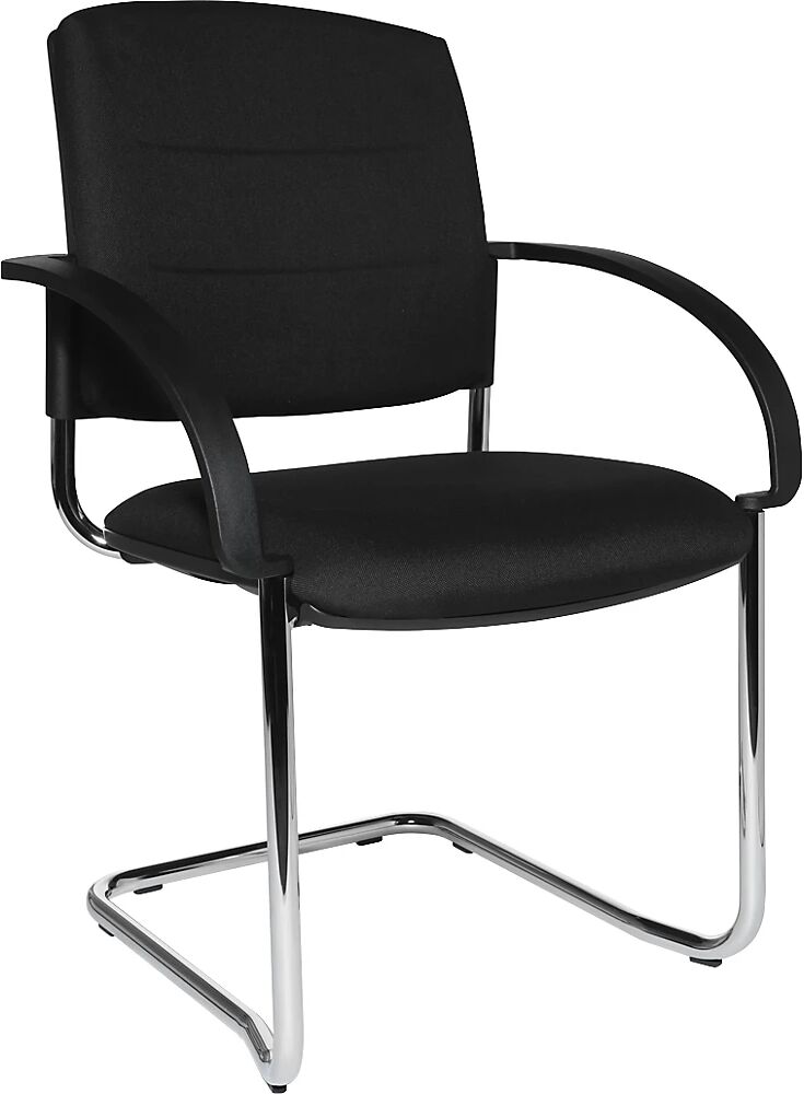 eurokraft pro Sillas oscilantes, UE 2 unidades, respaldo acolchado, negro, asiento negro