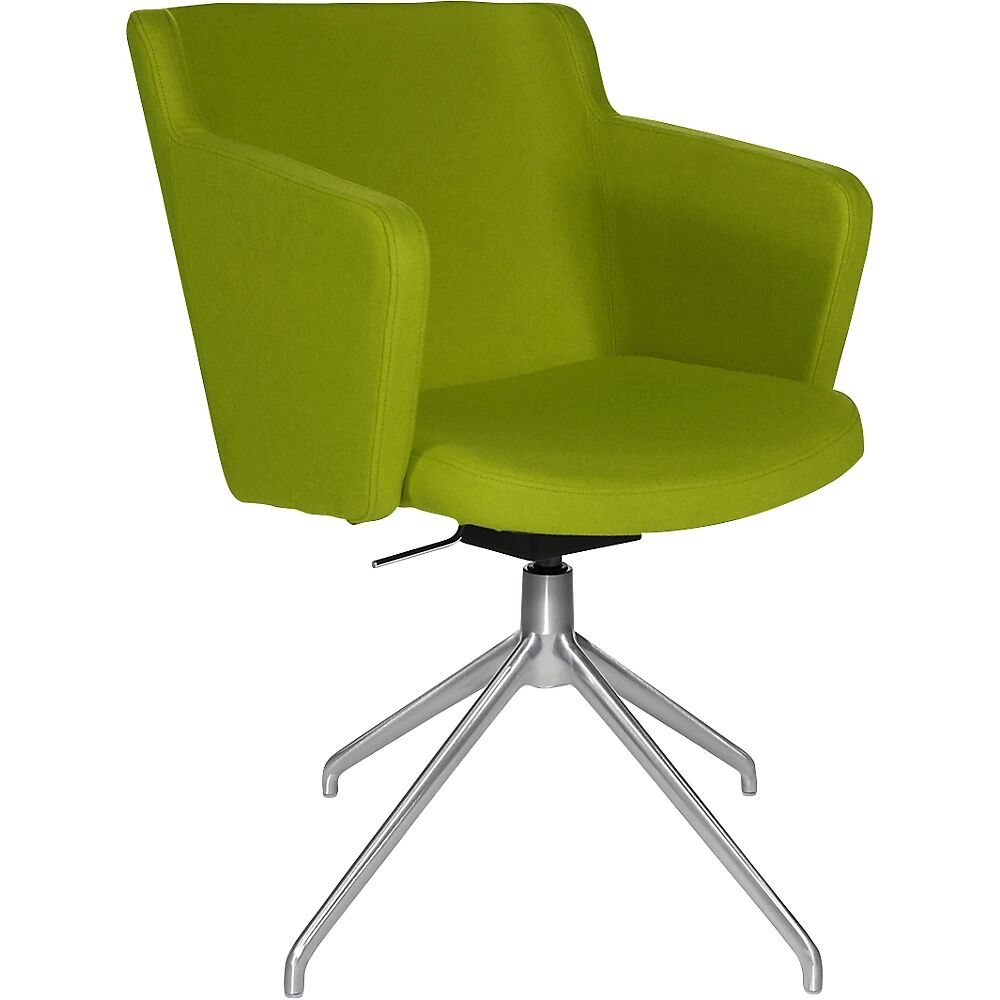 Topstar Sillón para visitas SFH, asiento con articulación 3D y pata en cruz de aluminio, verde