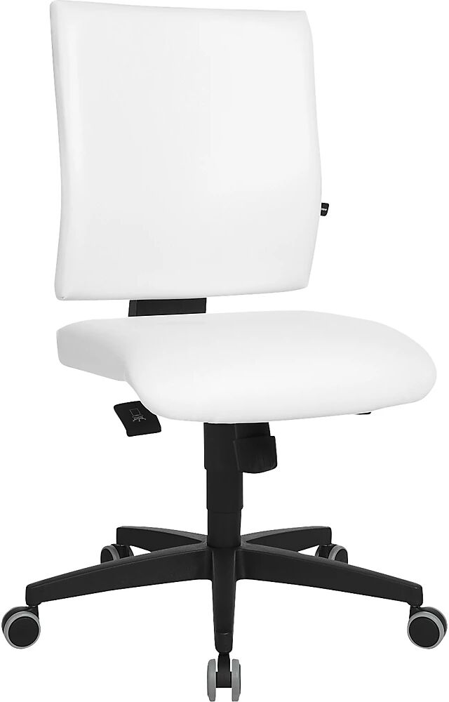 Topstar Silla giratoria LIGHTSTAR, tapizado de piel sintética, blanco