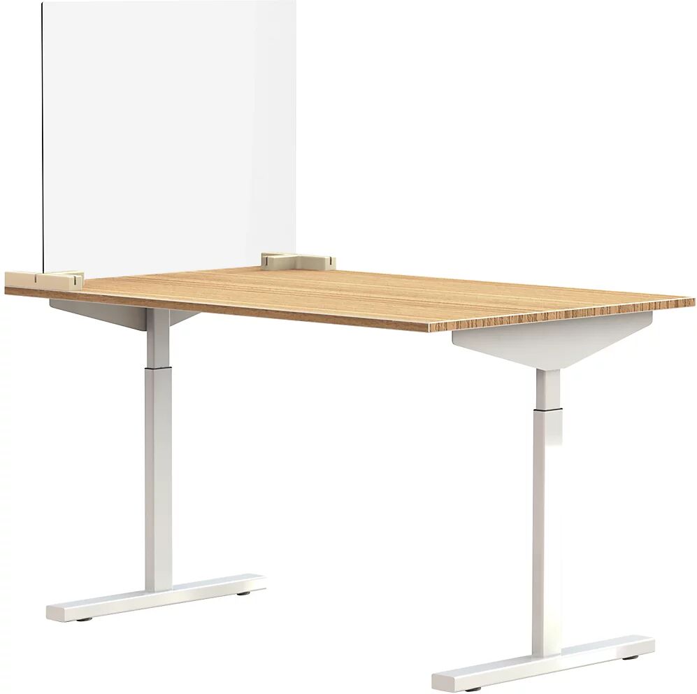 kaiserkraft Luna separadora para mesas y escritorios, incl. 2 pies de acoplamiento en forma de T, H x A 590 x 750 mm, a partir de 10 unid.