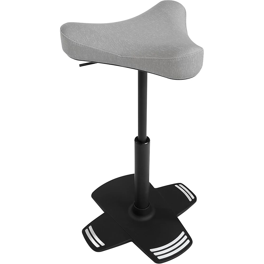 Topstar Taburete de apoyo SITNESS FALCON, con asiento ergonómico en forma de sillín, tapizado gris