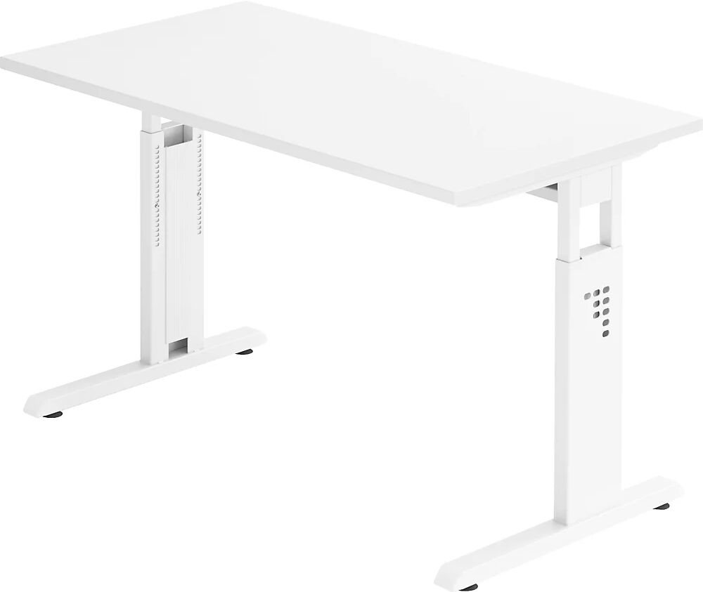 kaiserkraft Escritorio Mini-Office C, armazón de pata en C blanco, anchura 1200 mm, blanco