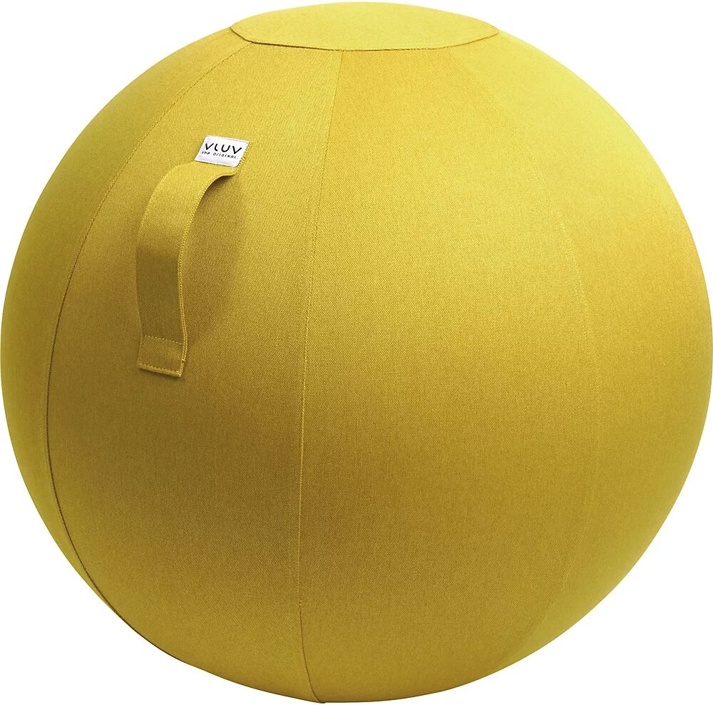 VLUV Balón asiento LEIV, funda de tela con aspecto de lona, 500 - 550 mm, amarillo mostaza