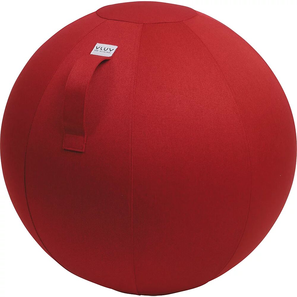 VLUV Balón asiento LEIV, funda de tela con aspecto de lona, 600 - 650 mm, rojo rubí