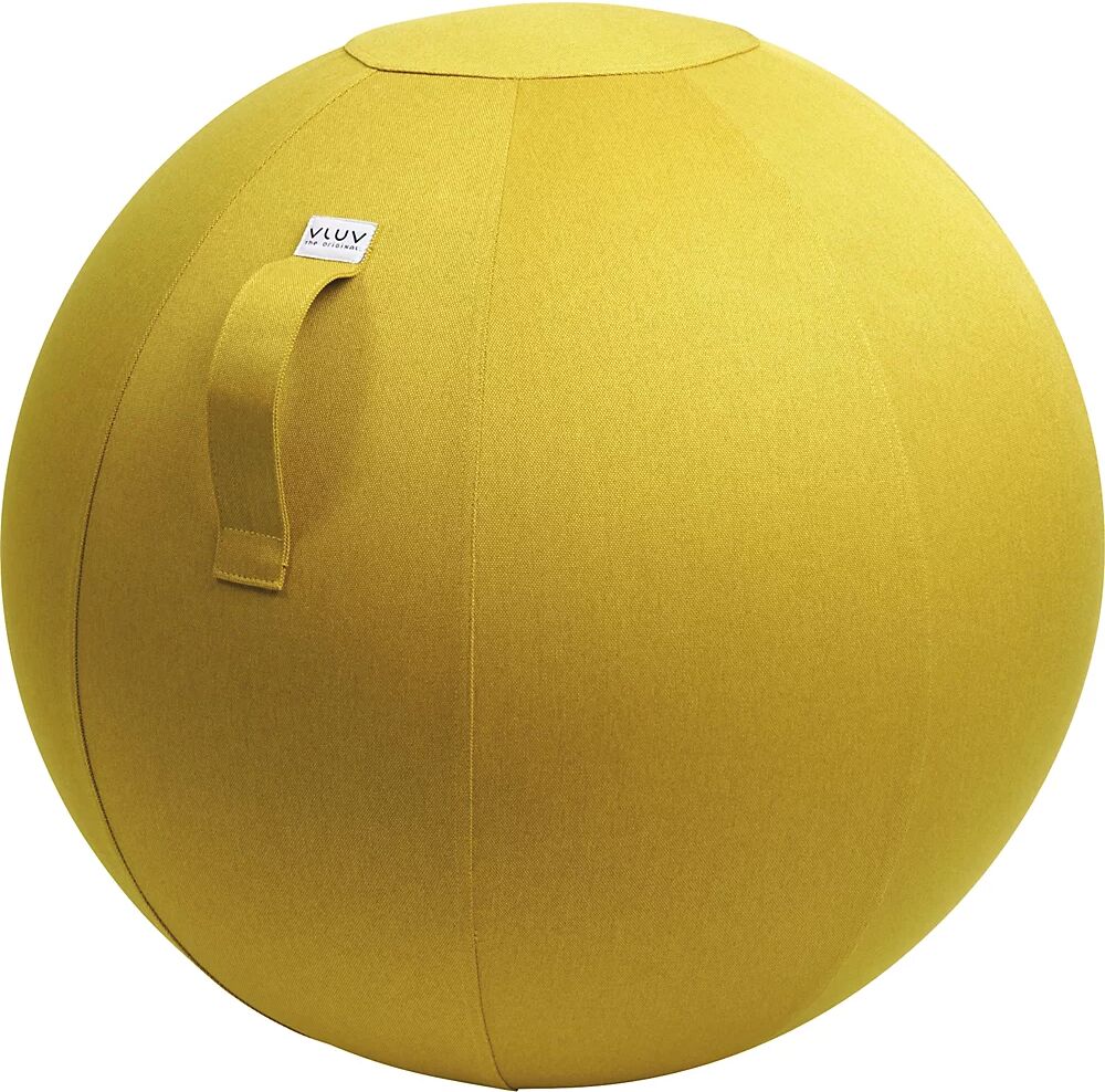 VLUV Balón asiento LEIV, funda de tela con aspecto de lona, 700 - 750 mm, amarillo mostaza