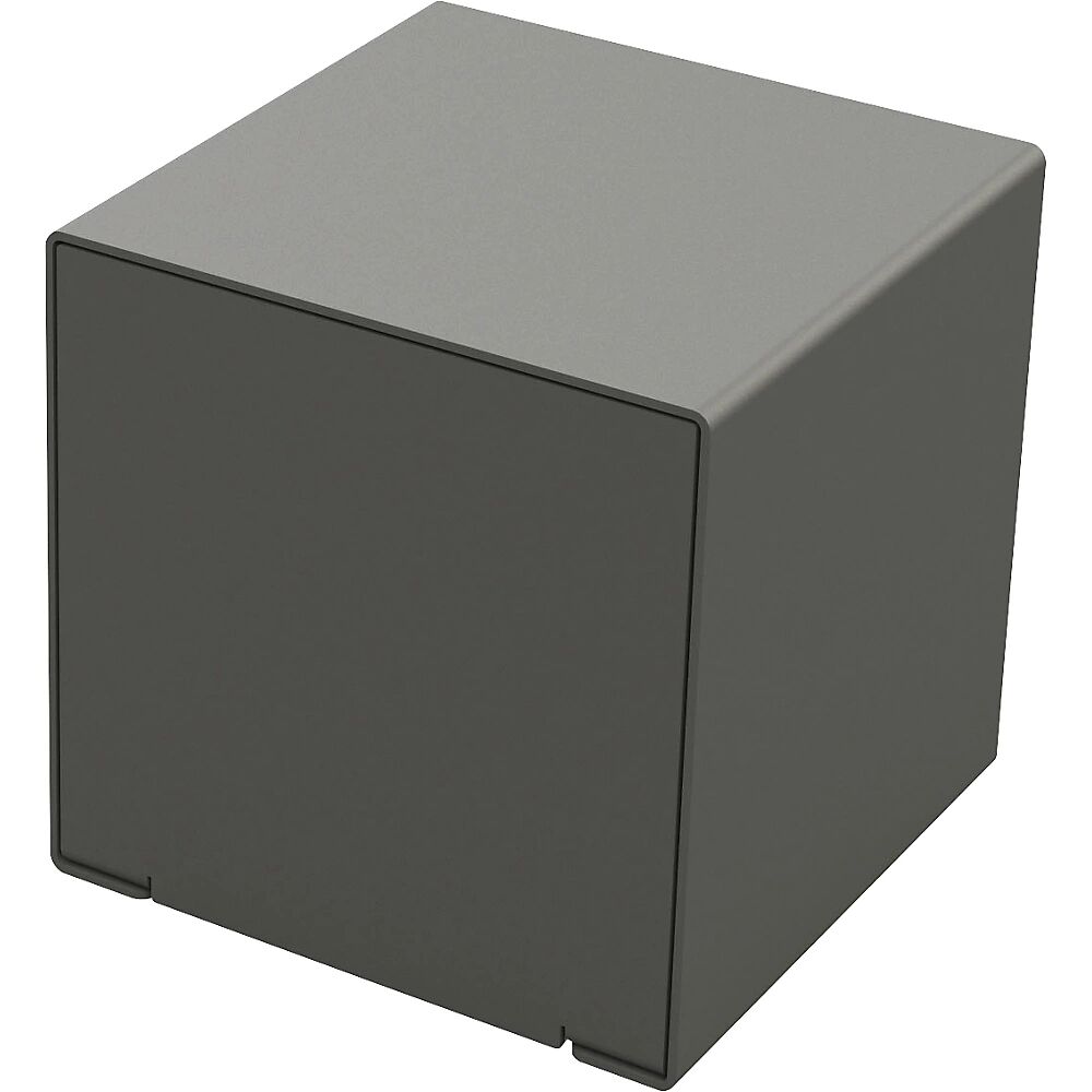 PROCITY Asiento cúbico KUBE de acero, altura total 450 mm, gris antracita