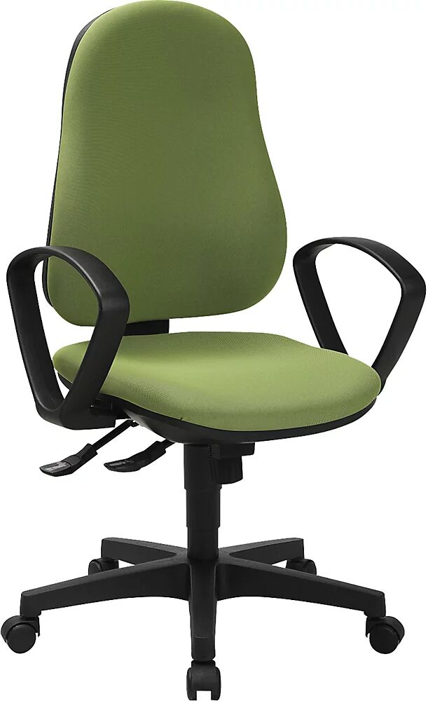 Topstar Silla giratoria ergonómica SUPPORT SY, con reposabrazos, mecanismo de sincronización, salvia