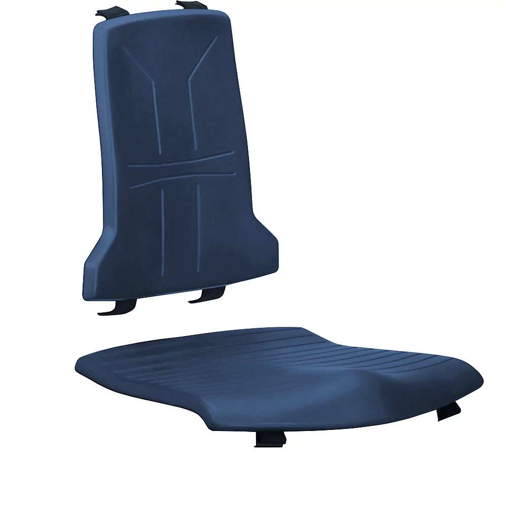 bimos Acolchado, modelo estándar, 1 acolchado para el asiento y 1 para el respaldo, acolchado de espuma de PU, azul
