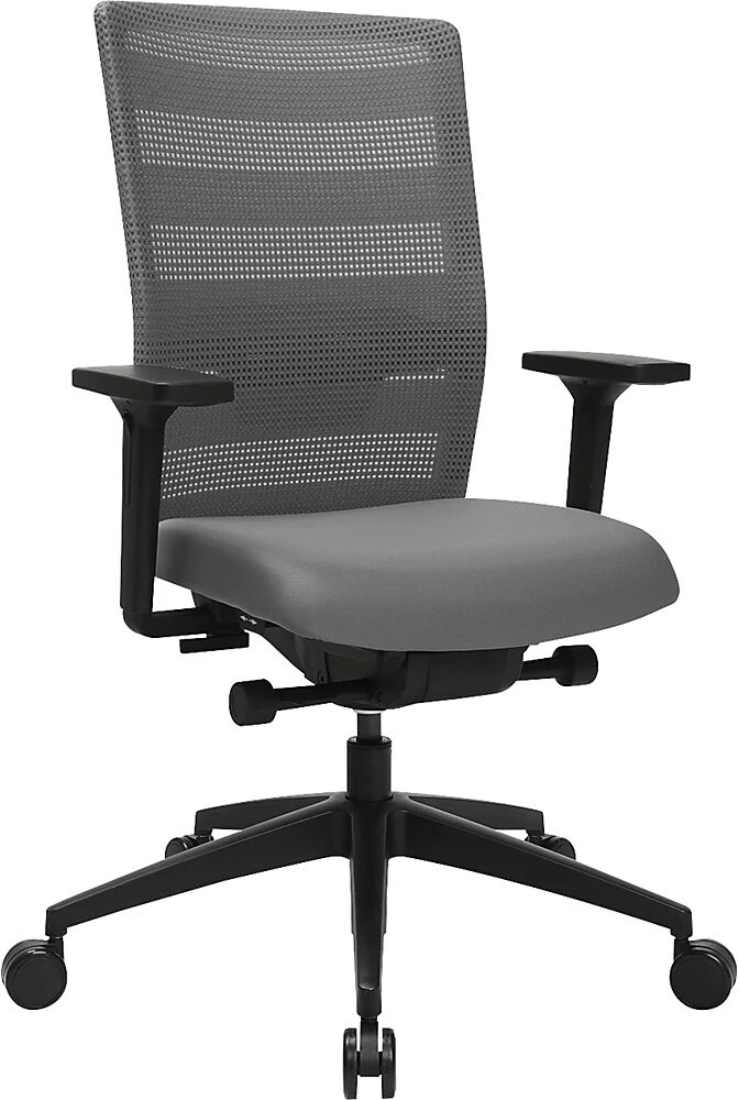 Topstar Silla giratoria de oficina SITNESS AirWork, tecnología de movimiento 3D-Sitness, gris