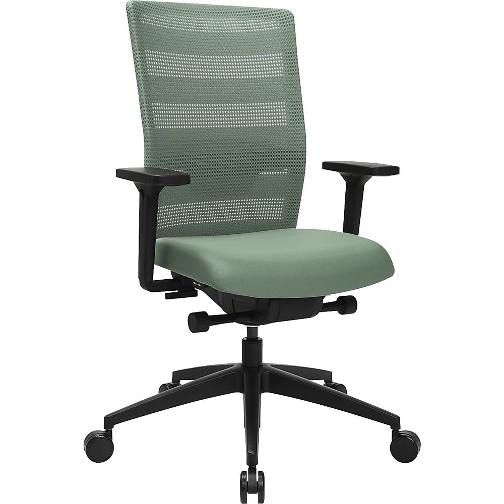 Topstar Silla giratoria de oficina SITNESS AirWork, tecnología de movimiento 3D-Sitness, verde menta