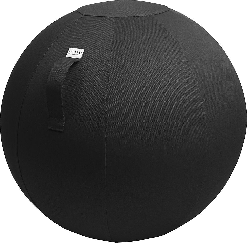 VLUV Balón asiento LEIV, funda de tela con aspecto de lona, 600 - 650 mm, negro