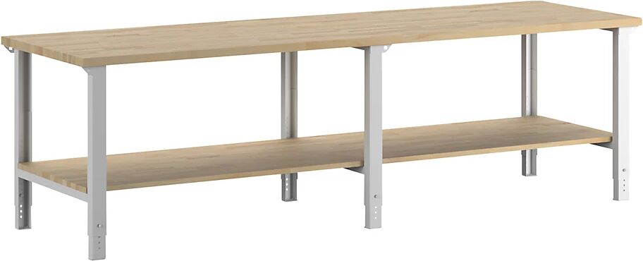 eurokraft pro Banco de trabajo, sistema modular Serie 7, 1 repisa, A x P 3000 x 900 mm