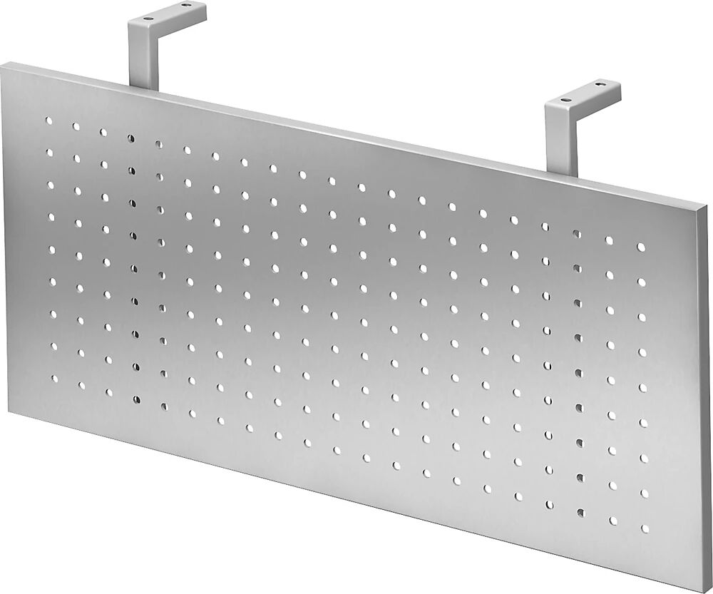 kaiserkraft Embellecedor, chapa perforada en aluminio blanco, para mesas de 800 mm de anchura