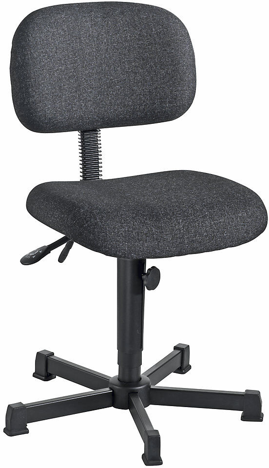 meychair Silla giratoria de trabajo, ajuste de altura mediante chavetero, con tacos, textil