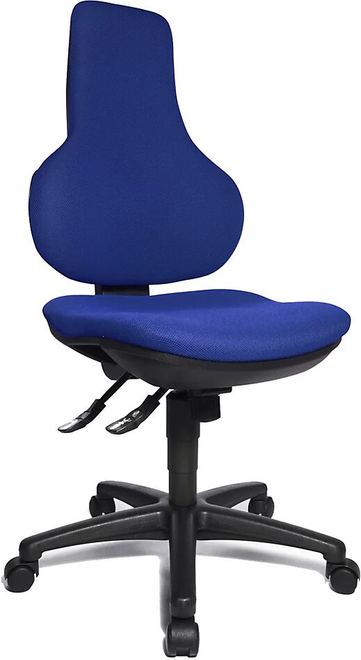 Topstar Silla giratoria de oficina ERGO POINT SY, con respaldo ergonómico de altura regulable, en azul