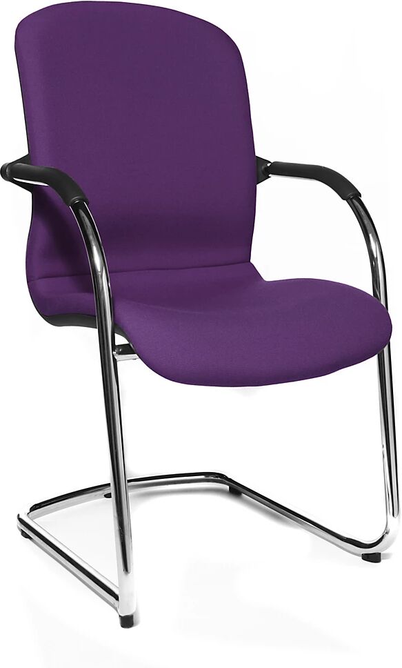 Topstar OPEN CHAIR: la silla de diseño para visitas, sillón oscilante acolchado, UE 2 unid., en violeta