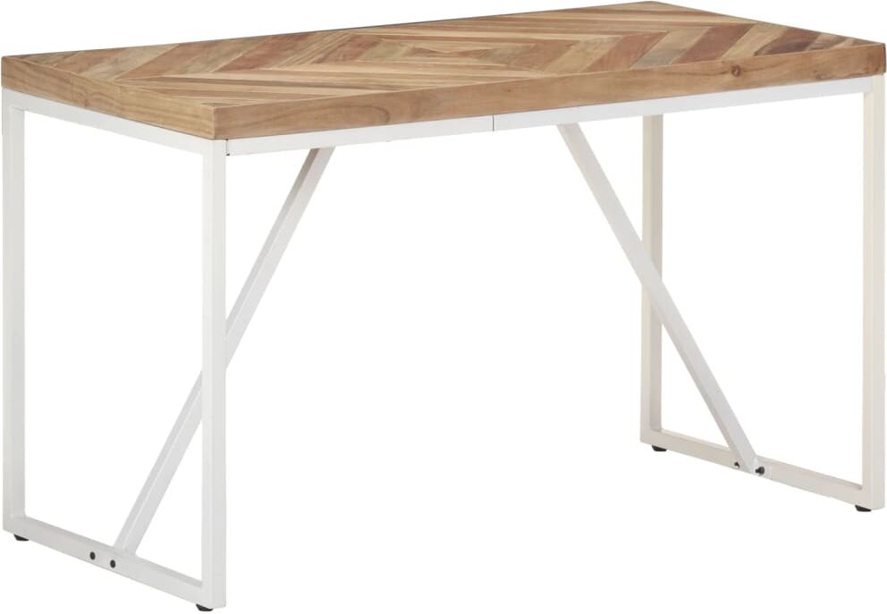 vidaXL Mesa de comedor madera maciza de acacia y mango 120x60x76 cm