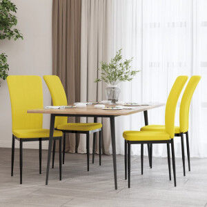 vidaXL Sillas De Comedor 4 Uds Terciopelo Amarillo Mostaza