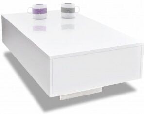 vidaXL Mesa De Centro Rectangular Blanco Con Brillo