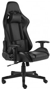 vidaXL Silla Gaming Giratoria Pvc Negro